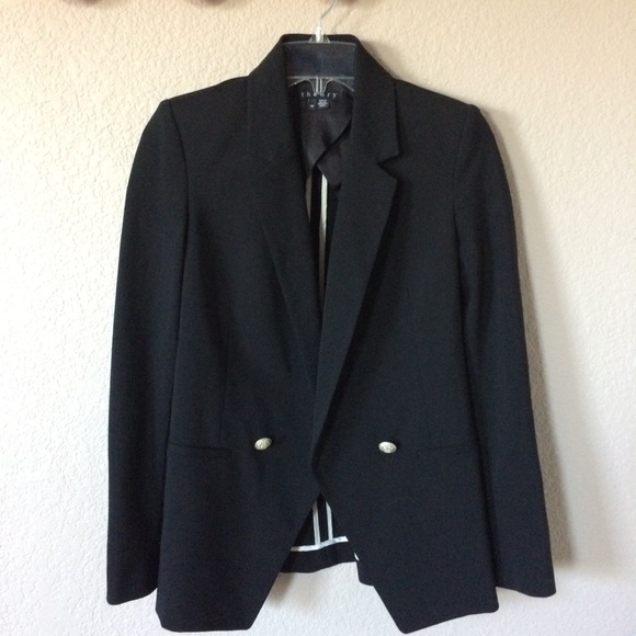 Theory timeless black blazer - Picture 3 of 8
